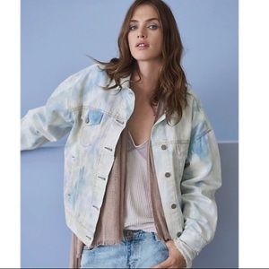 Free People Tie Dye Jean Jacket